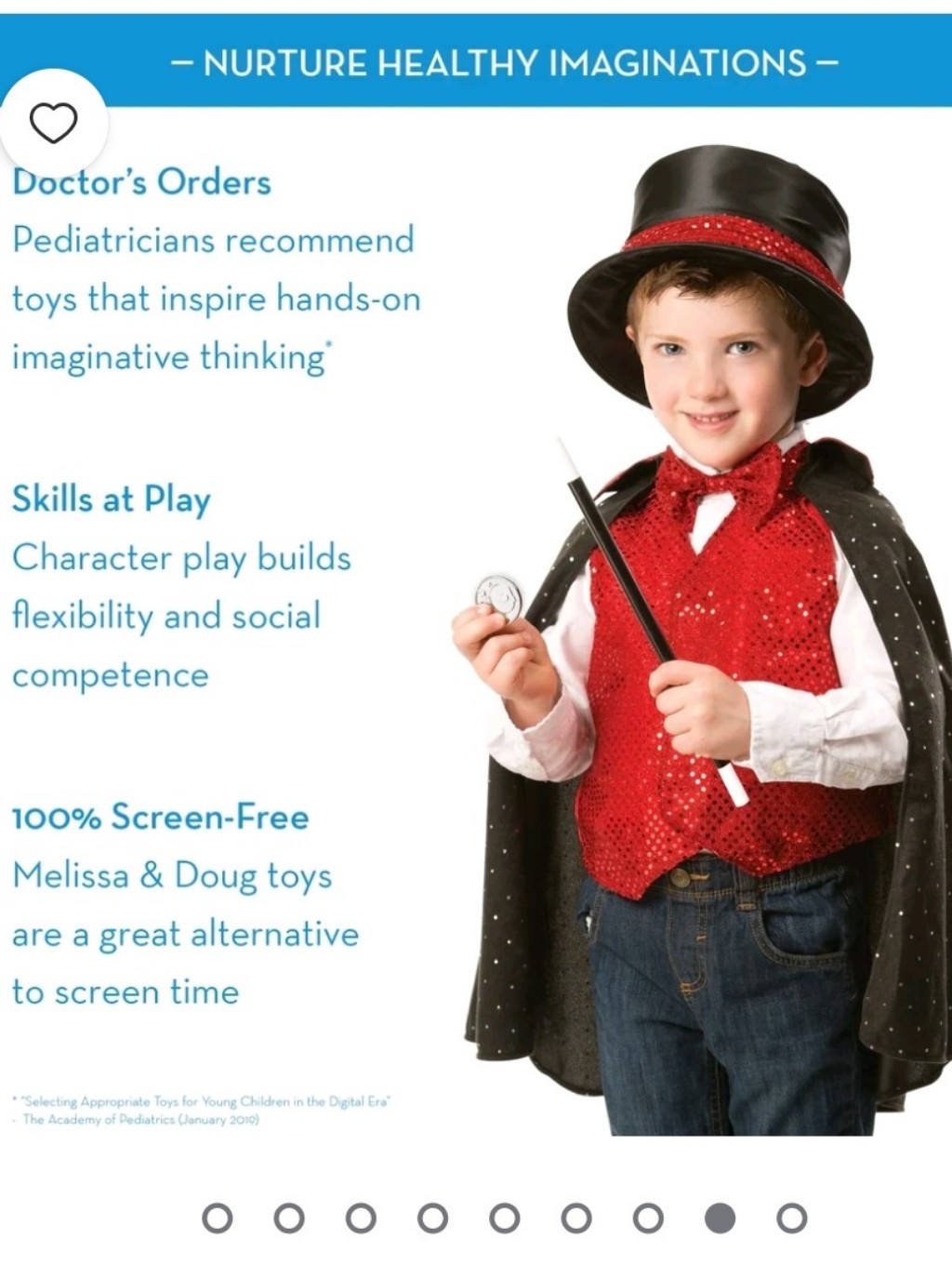 Nwt Melissa & Doug Magician Costume Pretend Play Role Play Set Cap Hat Wand More — image 2 of 8